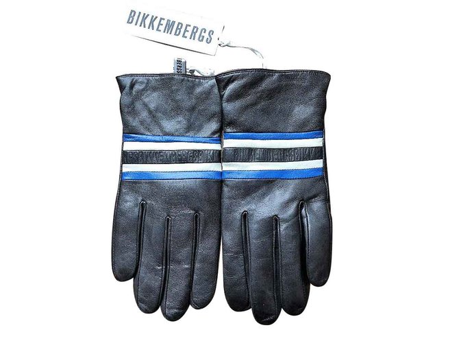 Dirk Bikkenbergs GUANTI IN PELLE NUOVI DI BIKKEMBERG Nero