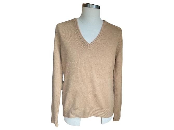 Saint Laurent Maglione beige in pelo di cammello