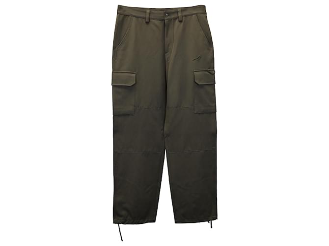 Pantaloni cargo con pannelli Louis Vuitton LVSE in lana kaki Verde Cachi
