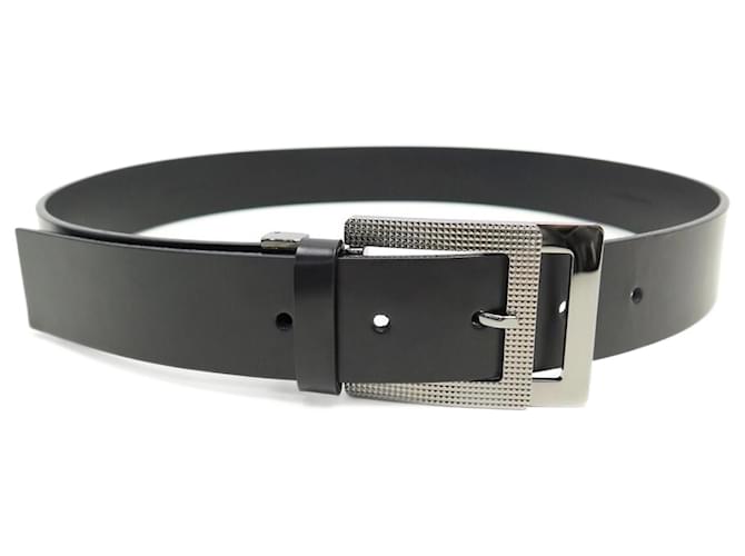 St Dupont NUOVA CINTURA DUPONT 7391940 taille 80 IN PELLE NERA + CINTURA NUOVA IN PELLE Nero