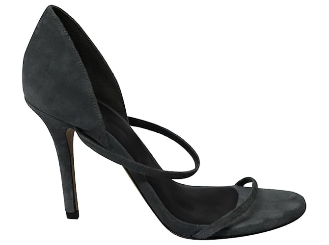 Sandali con cinturino Alexander Wang Stasya in pelle scamosciata blu polvere