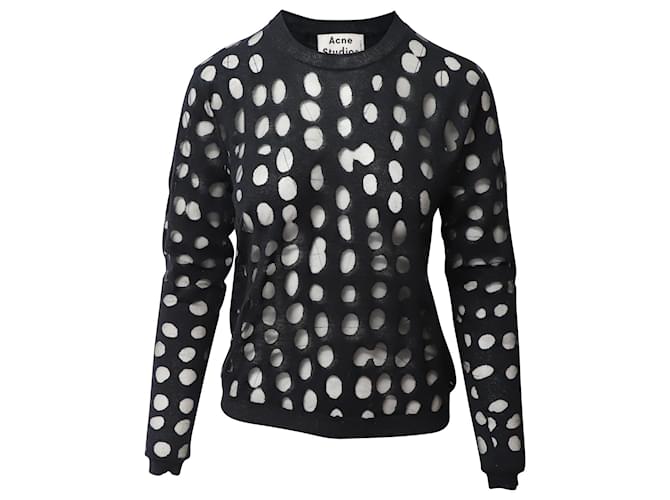Maglione Ninah Dots di Acne Studios in misto cotone nero