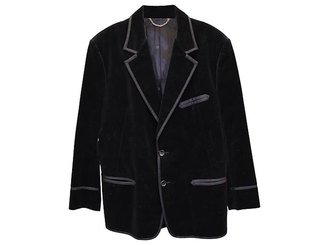 Giacca blazer Louis Vuitton in velluto di cotone nero