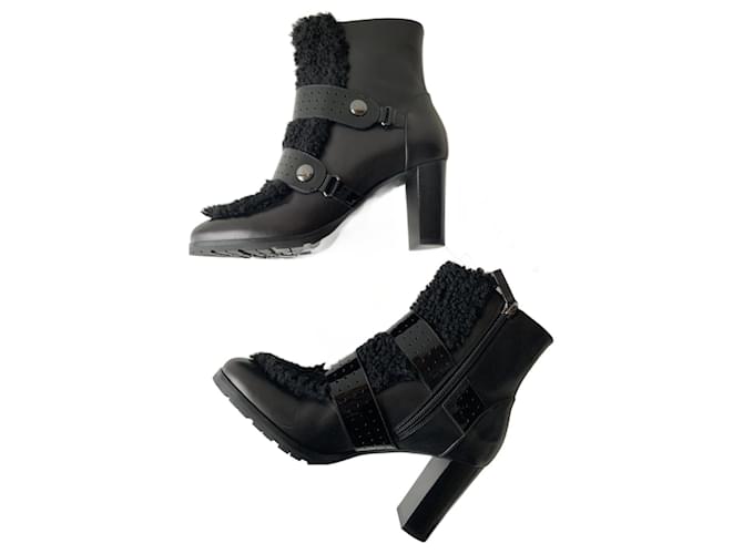 Longchamp ankle boots Nero