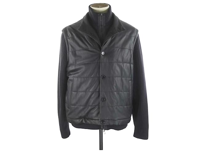 Loro Piana Cappotto di pelle Nero