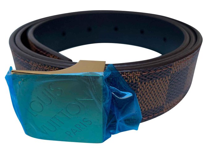 CINTURA LOUIS VUITTON T90 MONOGRAM DAMIER EBENE Marrone