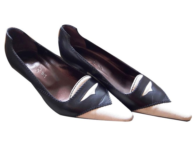 Tod's Tacchi Crema Marrone scuro