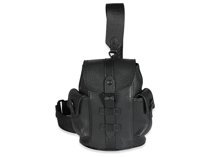 Zaino Louis Vuitton Taurillon Christopher XS nero