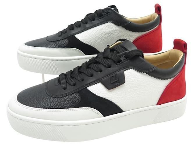 NUOVE scarpe da ginnastica CHRISTIAN LOUBOUTIN HAPPYRUI SHOES 1220659 41.5 CESTINO Multicolore