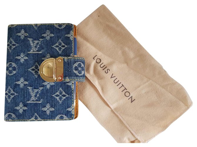Blue Denim Louis Vuitton Diary D'oro Giallo