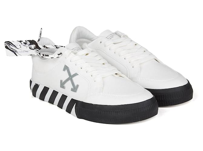 Off White Scarpe da ginnastica basse in tela ecologica vulcanizzata Off-White - Bianco Grigio