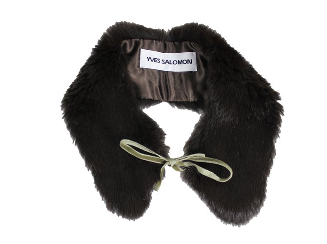 Yves Salomon sciarpe Marrone