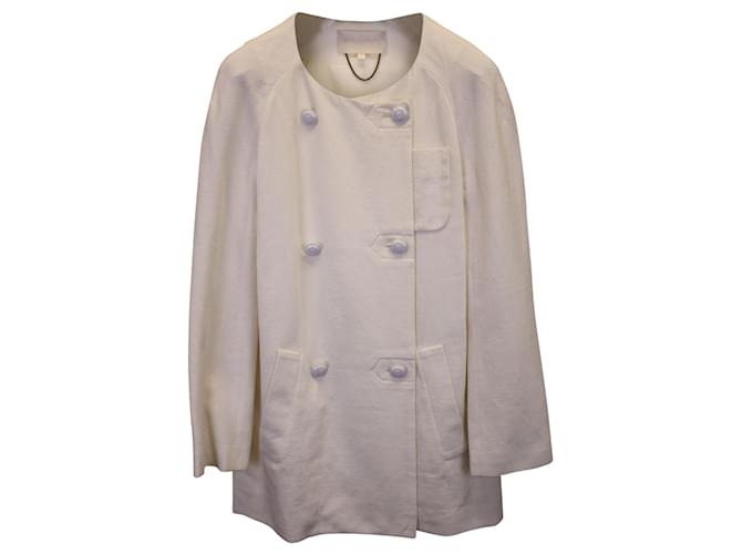 Caban con petto foderato di Vanessa Bruno in cotone color crema Bianco Crudo