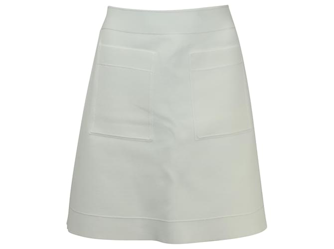 Sandro Paris Minigonna Elanna Ponte in viscosa Bianca Bianco