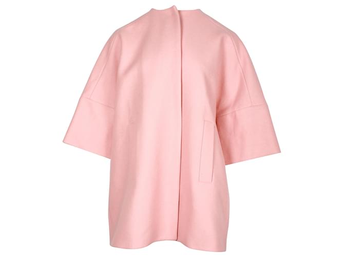 Cappotto oversize MSGM in lana vergine rosa chiaro