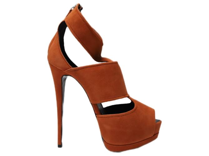 Giuseppe ZanottiSharon 105 Tacco in camoscio arancione