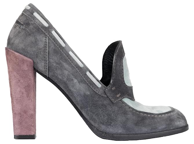 Décolleté in pelle scamosciata Roger Vivier Multicolore