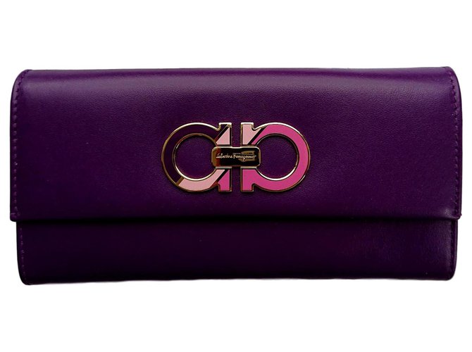 Salvatore Ferragamo Portafoglio Gancini Porpora