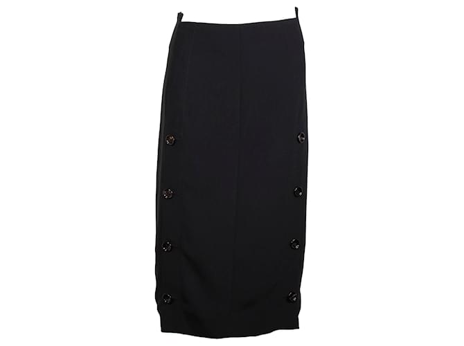 Gonna midi con bottoni Joseph in lana nera Nero