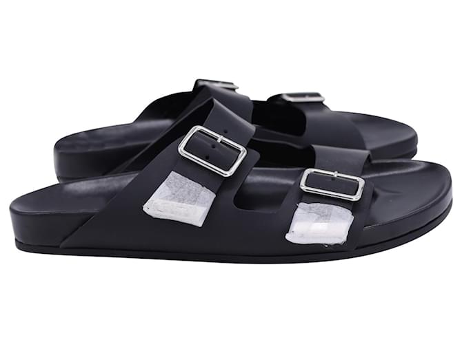 Sandali piatti con fibbia foderati Givenchy in pelle nera Nero