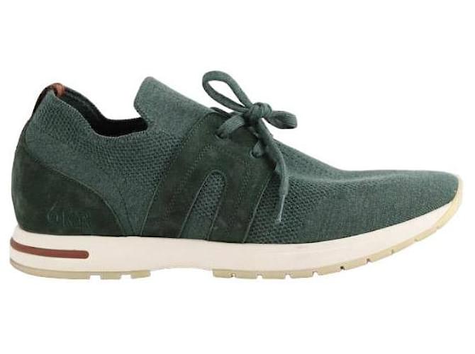 Loro Piana Scarpe da ginnastica in pelle Verde