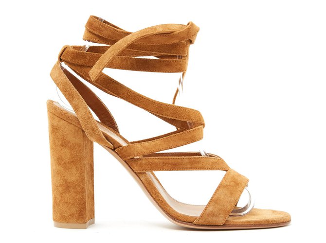 Gianvito Rossi CINTURINI DEL CAMMELLO UE38 nuove Caramello