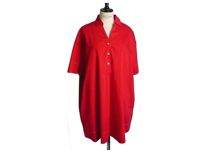 Abito rosso BELLEROSE nuovo in cotone T1
