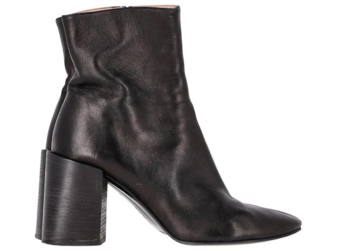 Stivaletti Saul di Acne Studios in pelle nera Nero