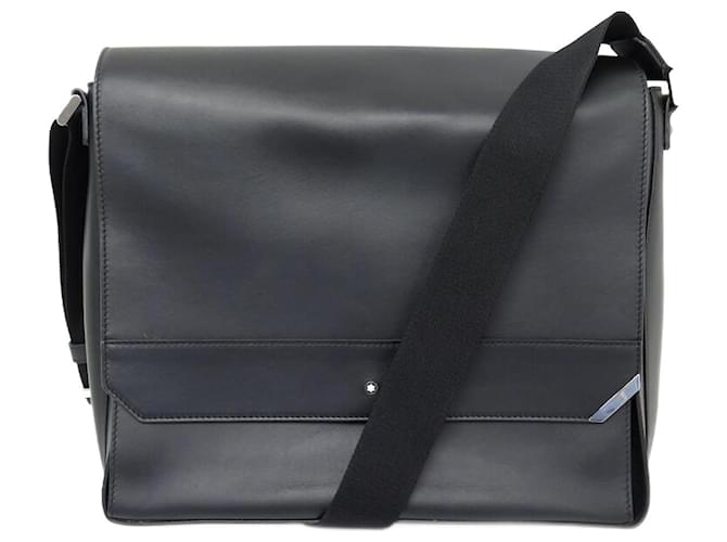 NUOVA BORSA MONTBLANC MESSENGER URBAN SPIRIT MB114658 NUOVA BORSA IN PELLE Nero