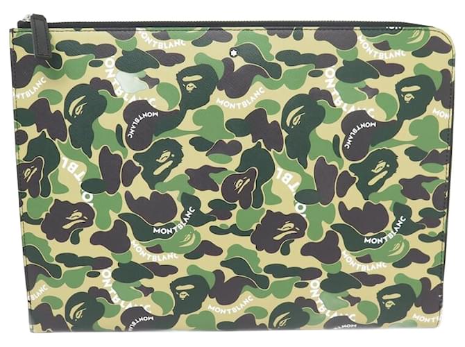 NUOVA BORSA MIMETICA ASCIUGAMANO MONTBLANC X BAPE PORTFOLIO Verde
