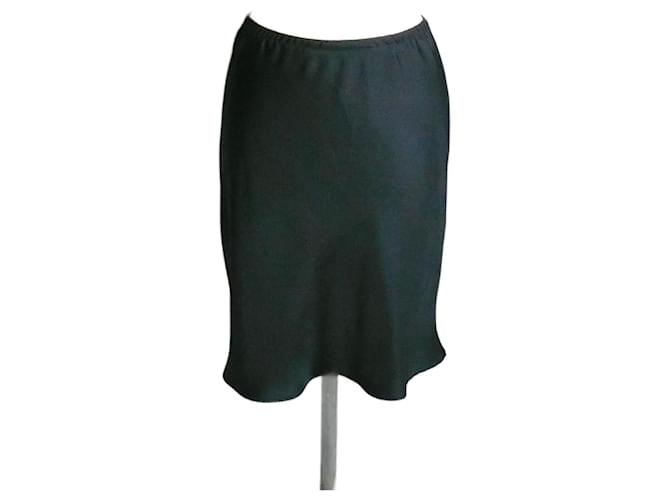 Soeur Gonna midi in raso blu scuro, condizioni nuove, taglia 36. Blu navy