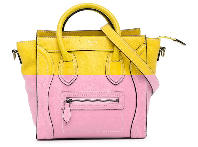 Luggage Céline Tote Bagaglio Nano Celine Giallo