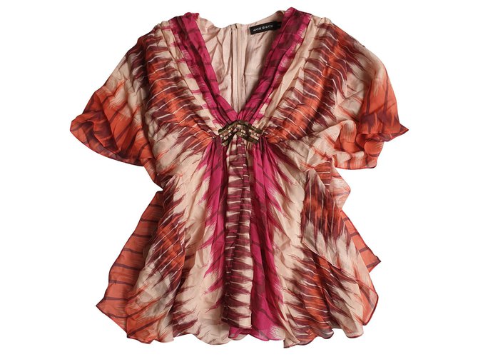 Antik Batik Camicetta di seta Rosa
