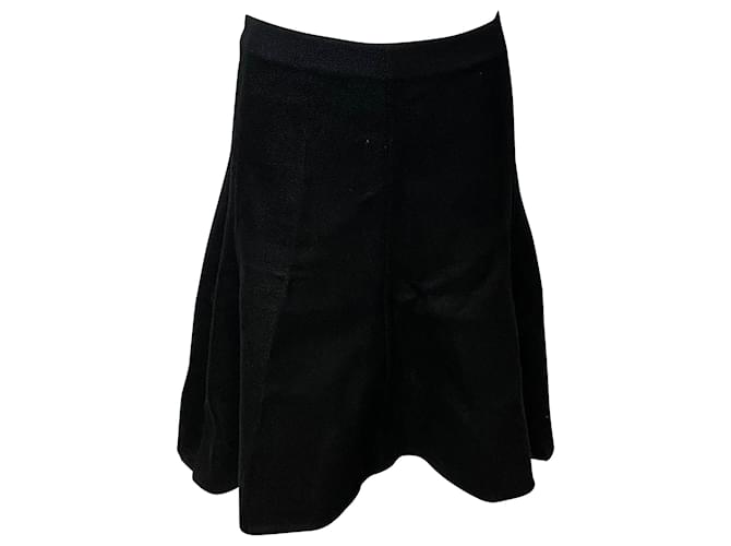 Gonna midi Céline in lana nera Nero