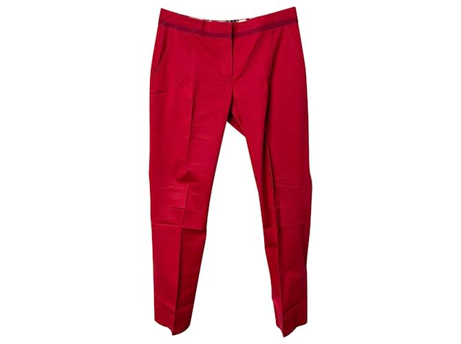 Pantaloni Salvatore Ferragamo in cotone Rosso