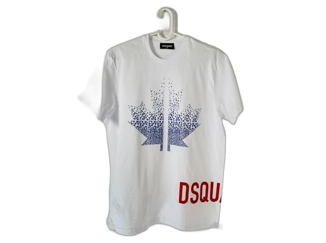 Dsquared2 Top Bianco Blu Multicolore