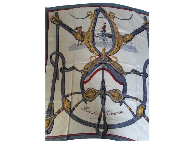 Sciarpa di seta Hermès Bianco sporco