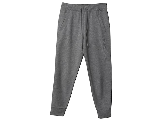 Pantaloni Jogger in Cotone Grigio con Logo Debossed Armani Exchange