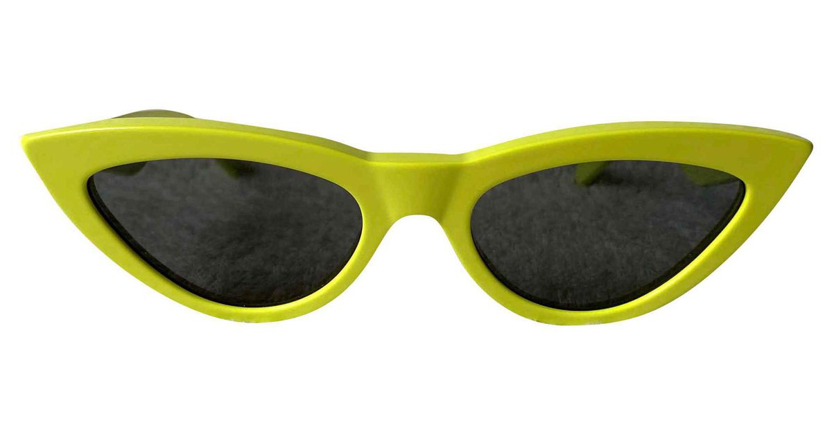 Céline Occhiali da sole cat-eye giallo acido