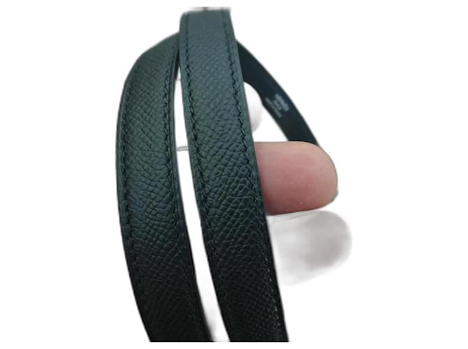 Tracolla Hermès per borsa Hermès Kelly in pelle, nuova, mai usata. Nero