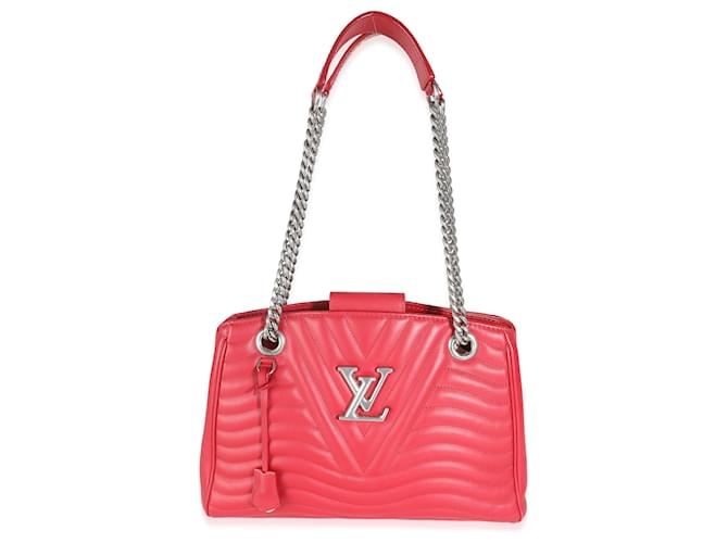 Borsa a catena New Wave in pelle di vitello scarlatta di Louis Vuitton Rosso