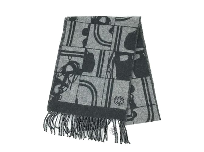 Stola grigia Hermès Marrone