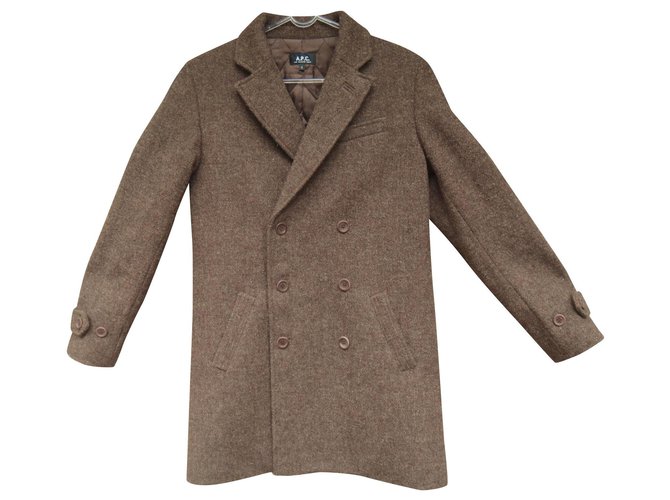 Cappotto APC in Harris Tweed taglia S Marrone