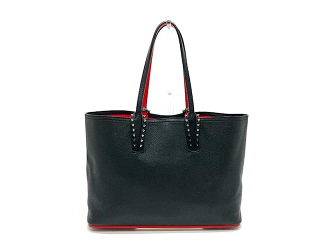 Borsa tote in pelle nera Christian Louboutin Nero