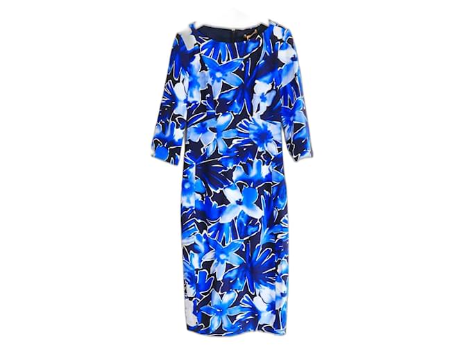 Abito a stampa floreale blu della collezione Michael Kors