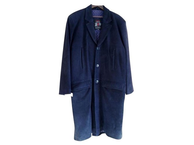 Autre Marque Cappotto in nabuk blu scuro Blu navy