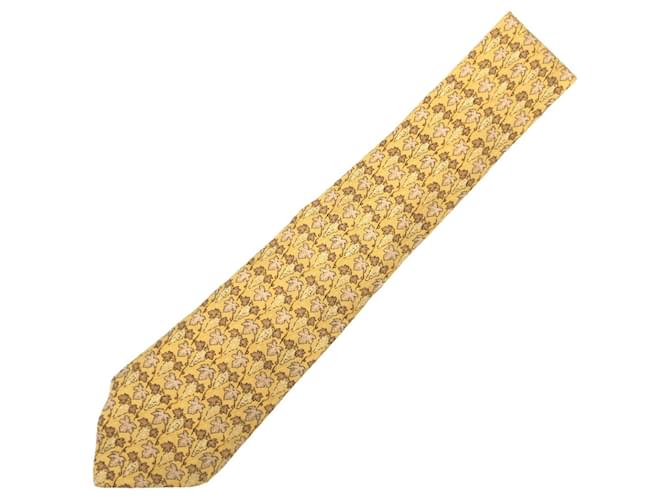 Cravatta in seta Hermès Giallo
