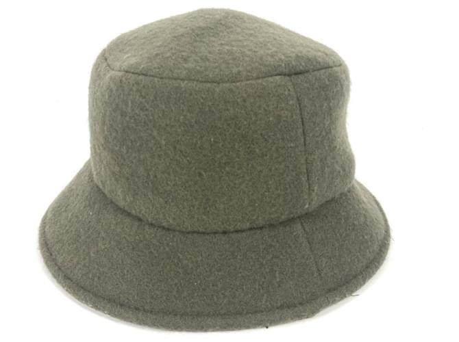 Zucca Cappello bucket in lana khaki Fendi Cachi