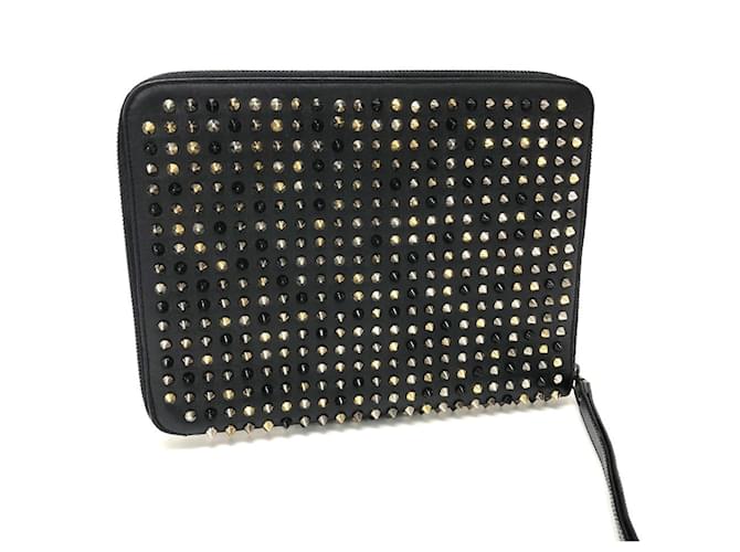 Custodia per iPad con borchie Spike di Christian Louboutin Nero