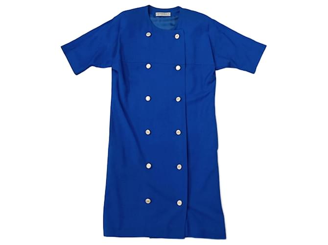 Givenchy vintage 1980 abito blu in lino